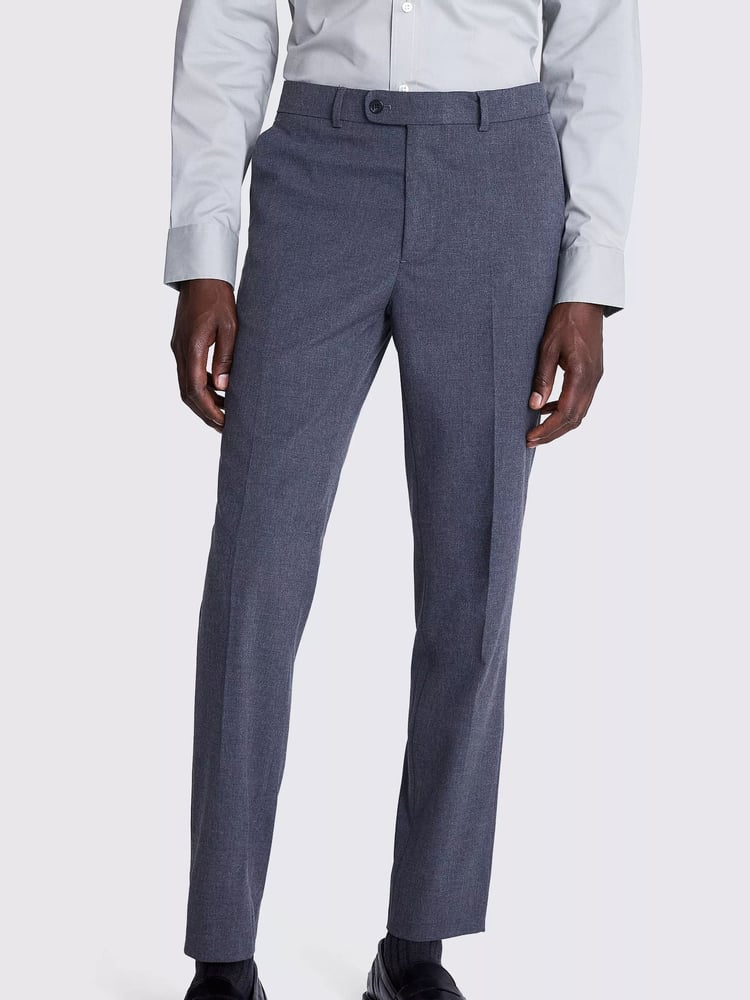 MOSS Grey Tailored Fit Trousers - Image 1 of 3