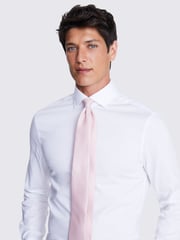 MOSS Light Pink Textured Tie - Image 1 of 3