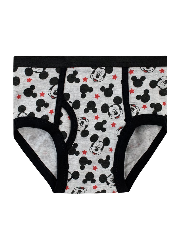 Character Red Mickey Mouse 100% Cotton Briefs 5 Pack - Image 2 of 5