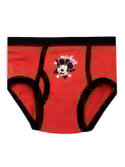 Character Red Mickey Mouse 100% Cotton Briefs 5 Pack - Image 4 of 5