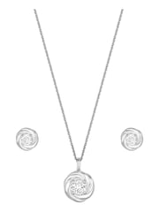 Simply Silver Sterling Silver Tone 925 Cubic Zirconia Knot Set - Gift Boxed - Image 2 of 4