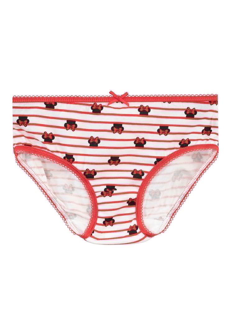 Character Red Minnie Mouse 100% Cotton Briefs 5 Pack - Image 2 of 5