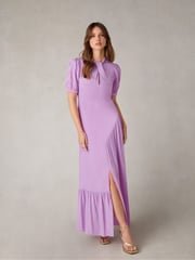 Ro&Zo Purple Scarlett Keyhole Front Maxi Dress - Image 3 of 7