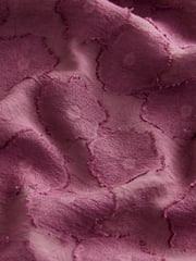 Burgundy Red Premium Tie Neck Long Sleeve Jacquard Blouse - Image 7 of 7
