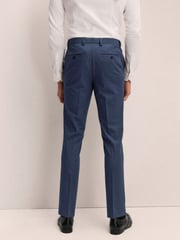 Mid Blue Slim Fit Muscle FIt Motionflex Stretch Suit Trousers - Image 4 of 9