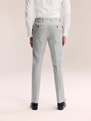 Light Grey Slim Fit Muscle FIt Motionflex Stretch Suit Trousers - Image 3 of 7