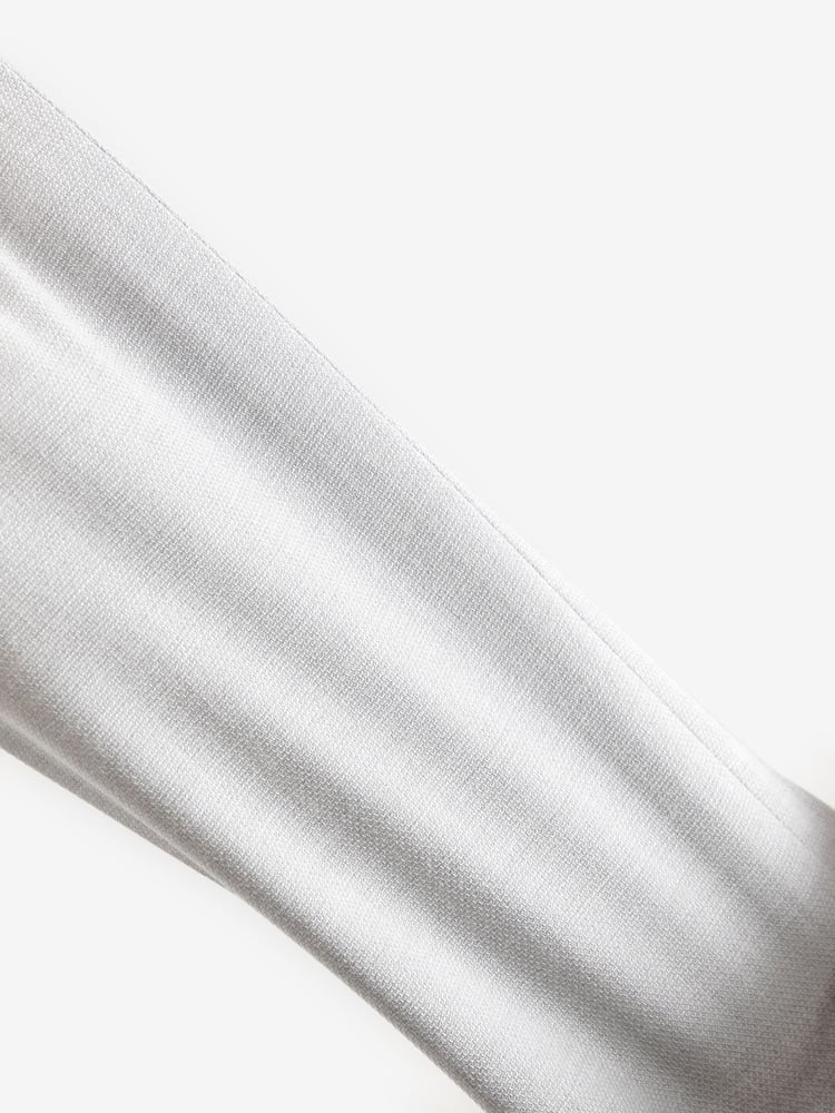 Light Grey Slim Fit Muscle FIt Motionflex Stretch Suit Trousers - Image 7 of 7