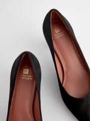 Black Extra Wide Fit Forever Comfort® Kitten Heel Court Shoes - Image 4 of 5