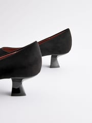 Black Extra Wide Fit Forever Comfort® Kitten Heel Court Shoes - Image 5 of 5