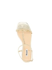 Dune London Gold Nourish Chain T-Bar Flat Sandals - Image 6 of 6