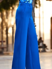 Sosandar Blue Wide Leg Trousers - Image 5 of 5