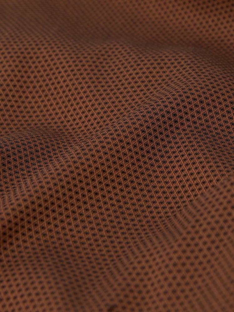 Rust Brown Slim Fit Single Cuff Signature Trimmed Shirt - Image 10 of 10