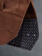 Rust Brown Slim Fit Single Cuff Signature Trimmed Shirt - Image 9 of 10