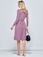 Jolie Moi Pink Long Sleeve Jersey Midi Dress - Image 2 of 5