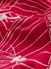 Red Umbrella Print Long Sleeve Column Midi Dress - Image 6 of 6