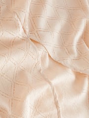 Ecru White Diamond Textured Sleeveless Ruched Maxi Dress - Image 6 of 6