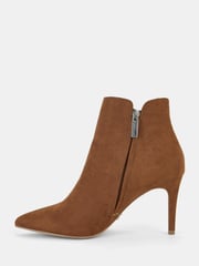 Novo Light Brown Dekota Mid Heel Point Ruched Ankle Boots - Image 3 of 5