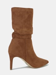 Novo Brown Dekota Mid Heel Point Ruched Ankle Boots - Image 4 of 4