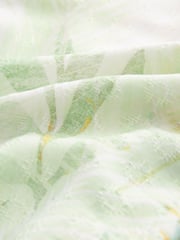 Cream/Green Tropical Off Shoulder Wide Leg Jumpsuit - Image 6 of 6