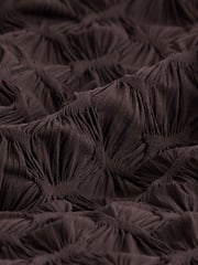 Brown Long Sleeve Textured Column Dress - Image 7 of 7