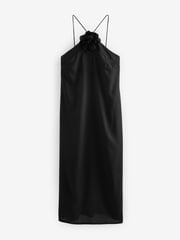Black Corsage Halter Dress - Image 7 of 8