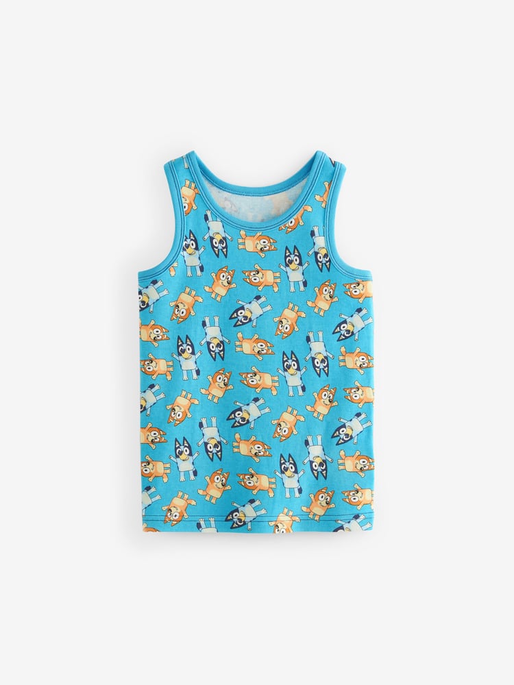 Bluey License 100% Cotton Vests 3 Pack (1.5-8yrs) - Image 2 of 6