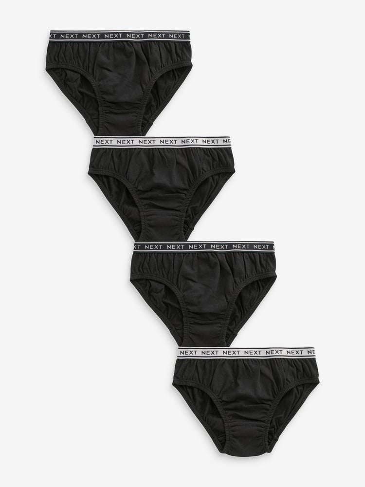 Black 100% Cotton Briefs 5 Pack (1.5-16yrs) - Image 1 of 5