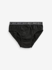 Black 100% Cotton Briefs 5 Pack (1.5-16yrs) - Image 2 of 5