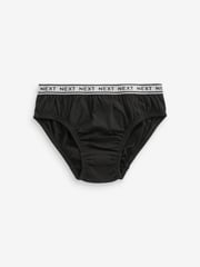 Black 100% Cotton Briefs 5 Pack (1.5-16yrs) - Image 4 of 5