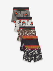 Skull Print Trunks 5 Pack (3-16yrs) - Image 1 of 8