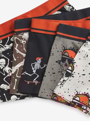 Skull Print Trunks 5 Pack (3-16yrs) - Image 8 of 8