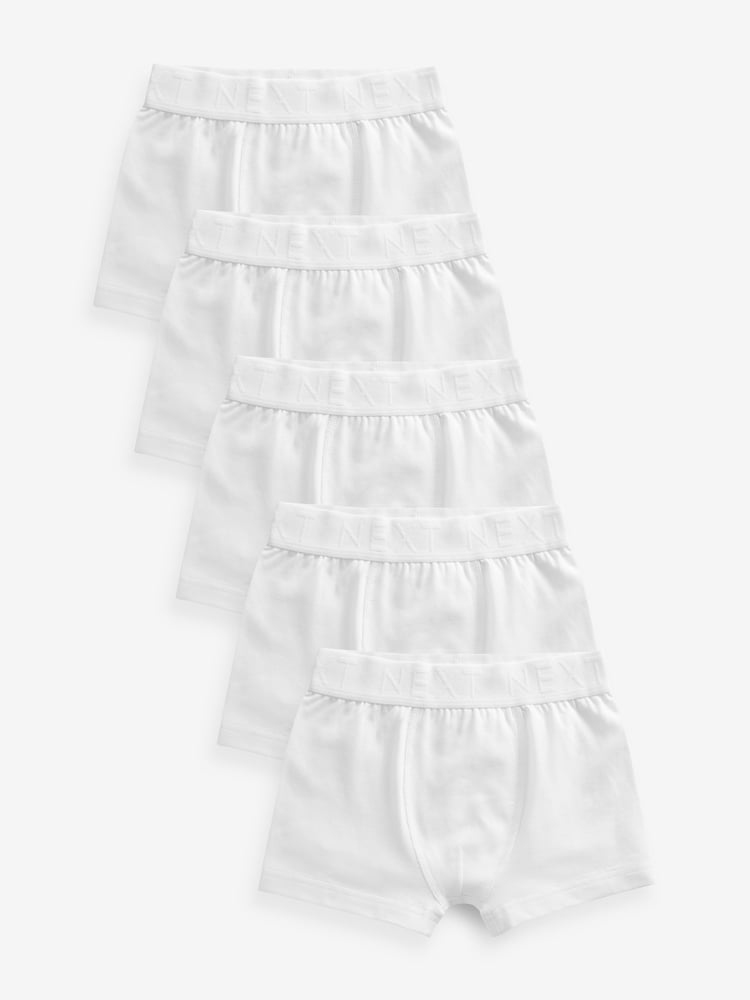 White Trunks 5 Pack (2-16yrs) - Image 1 of 4
