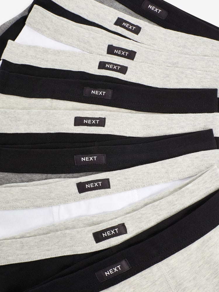 Grey Soft Waistband Trunks 10 Pack (2-16yrs) - Image 7 of 7
