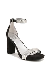 Naturalizer Joy Sparkle Ankle Strap Heeled Black Sandals - Image 3 of 7