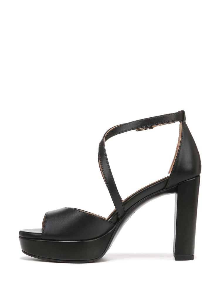 Naturalizer Melody Ankle Strap Heeled Black Sandals - Image 2 of 7