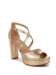 Naturalizer Melody Ankle Strap Heeled Gold Sandals - Image 3 of 7