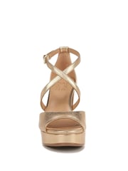 Naturalizer Melody Ankle Strap Heeled Gold Sandals - Image 4 of 7