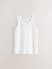 White Organic Cotton Vests 10 Pack (1.5-16yrs) - Image 2 of 4