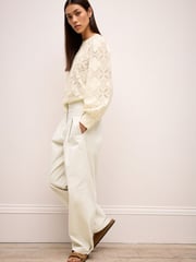 Ecru Lace Long Sleeve Blouse - Image 2 of 4