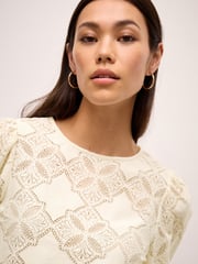 Ecru Lace Long Sleeve Blouse - Image 4 of 4
