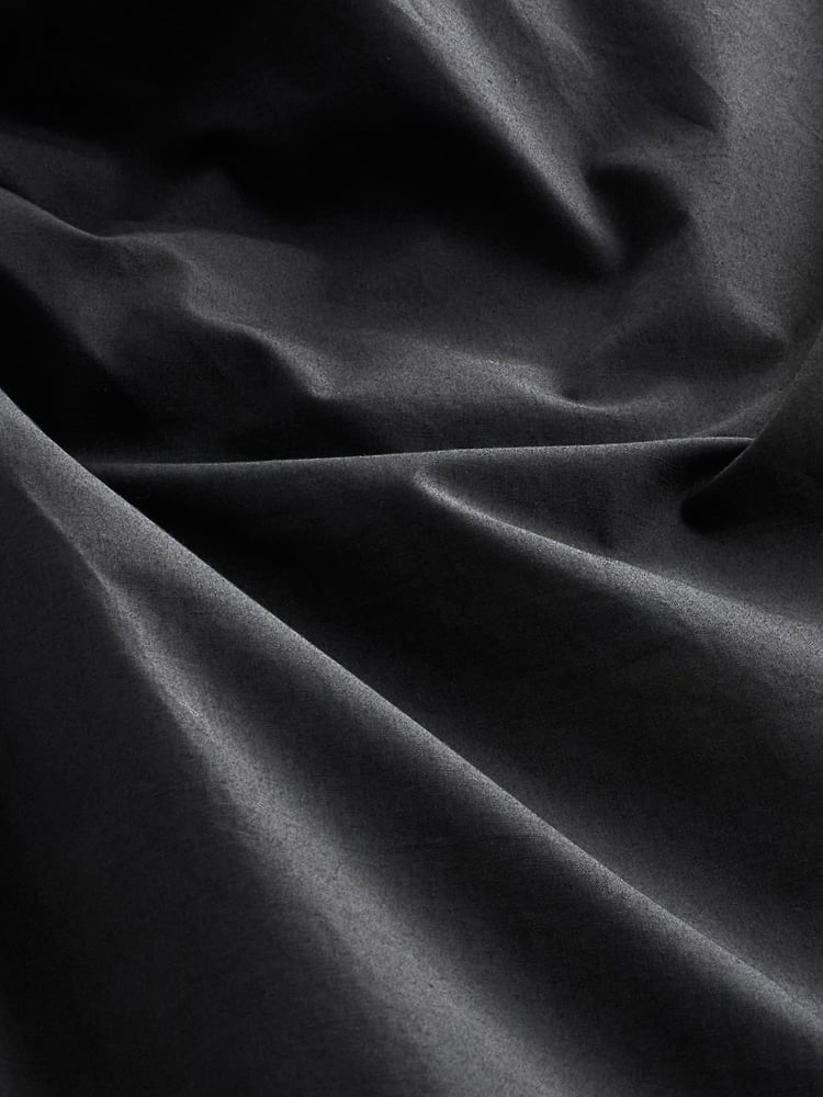 Black Ruched Side Puff Sleeve Midi Dress - Image 6 of 6
