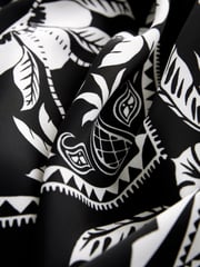 Black/White One Shoulder Cut Out Midi Dress - Image 6 of 6