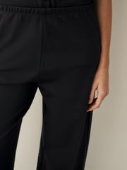 Black Tailored Jersey Wide Leg Trousers - Image 4 of 6