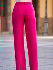 Sosandar Pink Wide Leg Trousers - Image 4 of 5