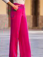 Sosandar Pink Wide Leg Trousers - Image 5 of 5