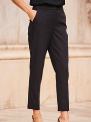 Sosandar Dark Black Tuxedo Trousers - Image 1 of 5