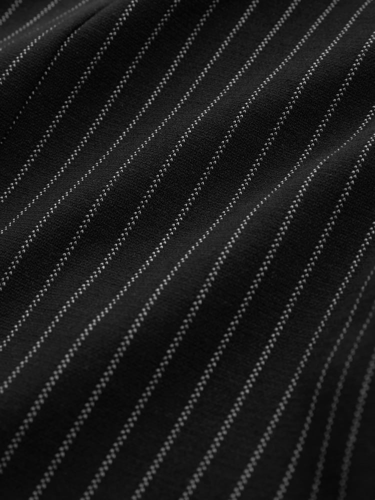 Black Stripe Jersey Blazer Mini Dress - Image 6 of 6