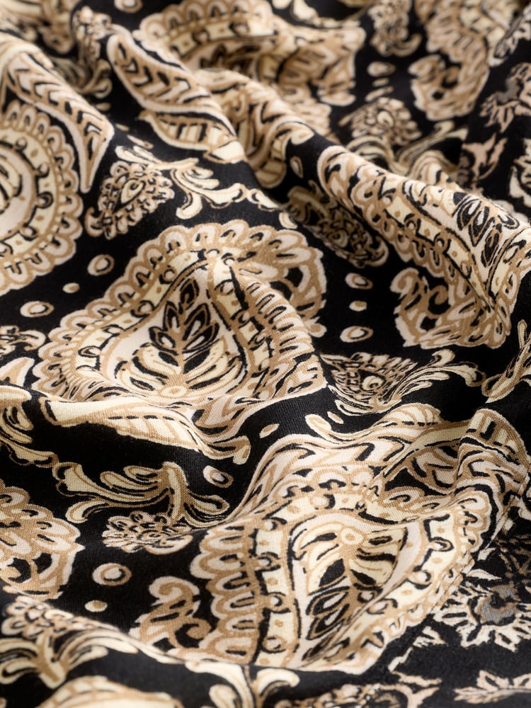 Black/Cream Summer Maxi Kaftan Dress - Image 7 of 7