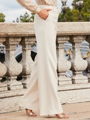 Sosandar White Wide Leg Trousers - Image 3 of 5