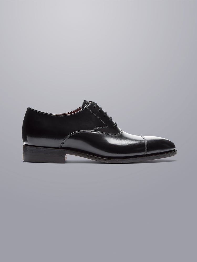 Charles Tyrwhitt Black High Shine Leather Made In England Oxford Shoes - Image 1 of 3